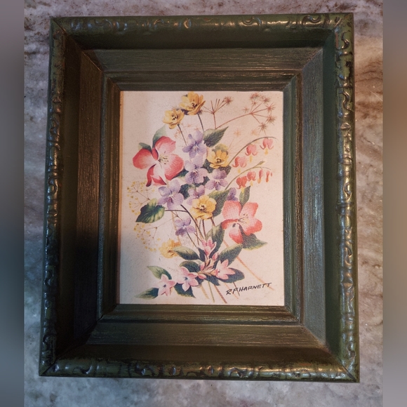 Vintage set of 2 R F Harnett 1960's paintings - Picture 3 of 4